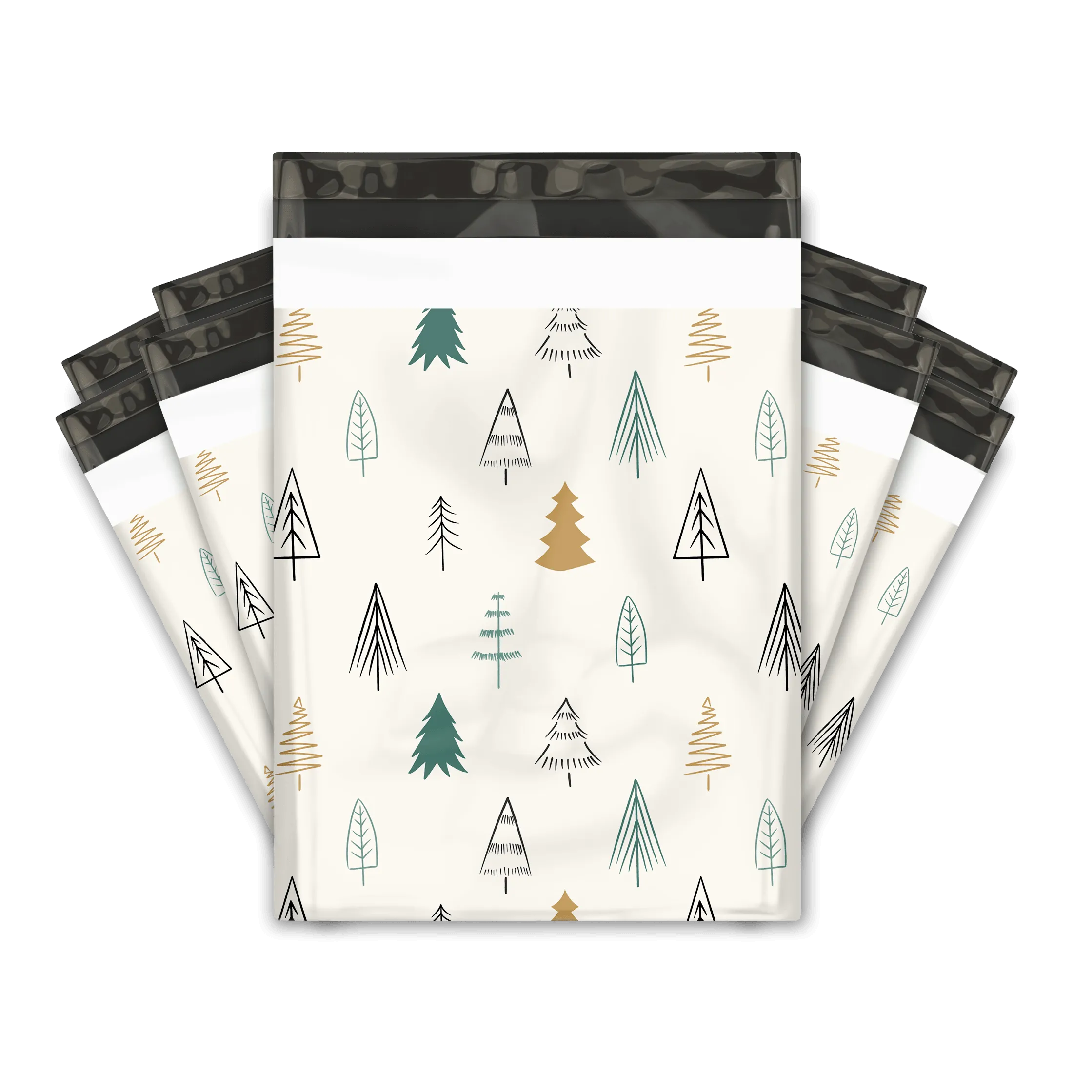 10x13 Fir Trees Designer Poly Mailers Shipping Envelopes Premium Printed Bags