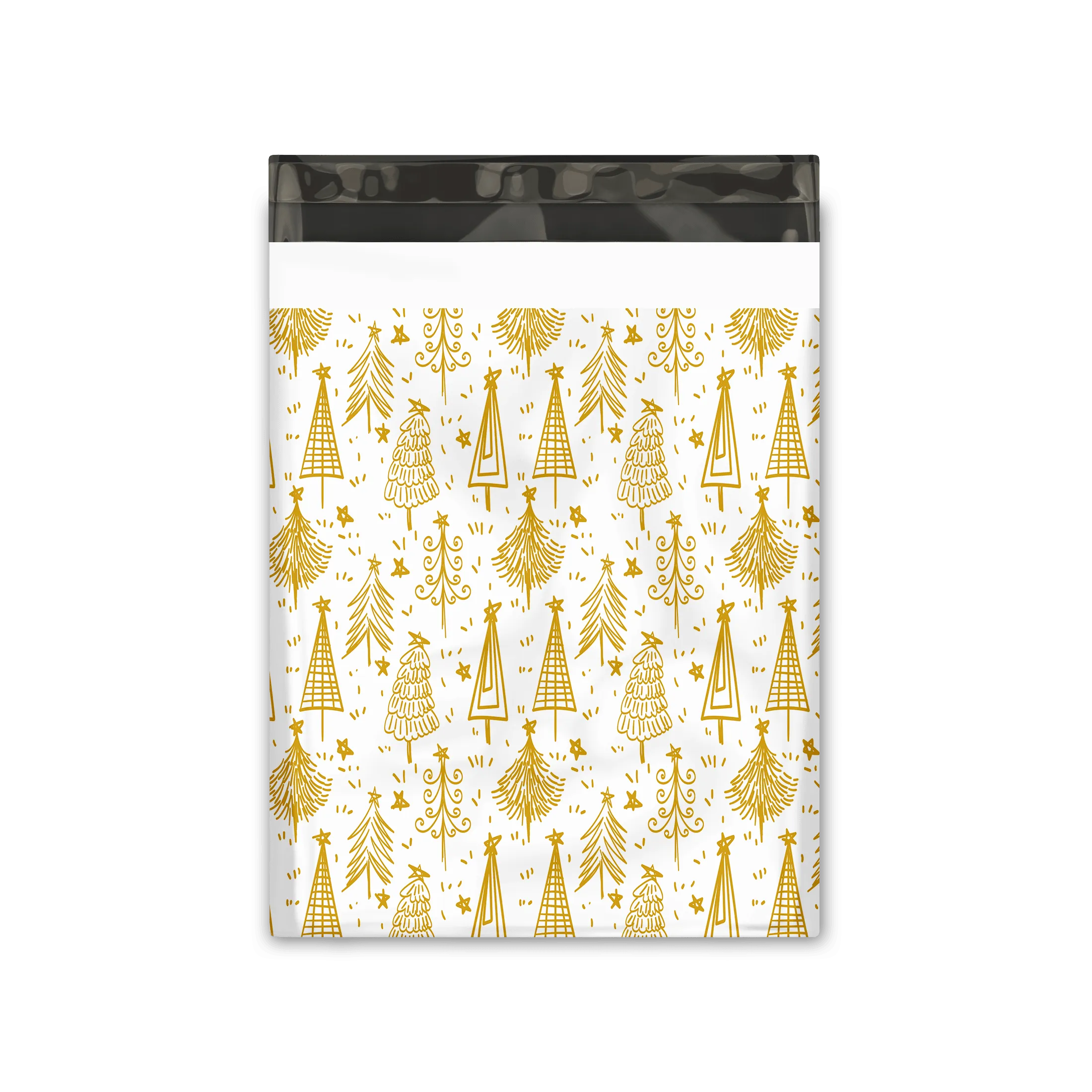 10x13 Gold Trees Designer Poly Mailers Shipping Envelopes Premium Printed Bags