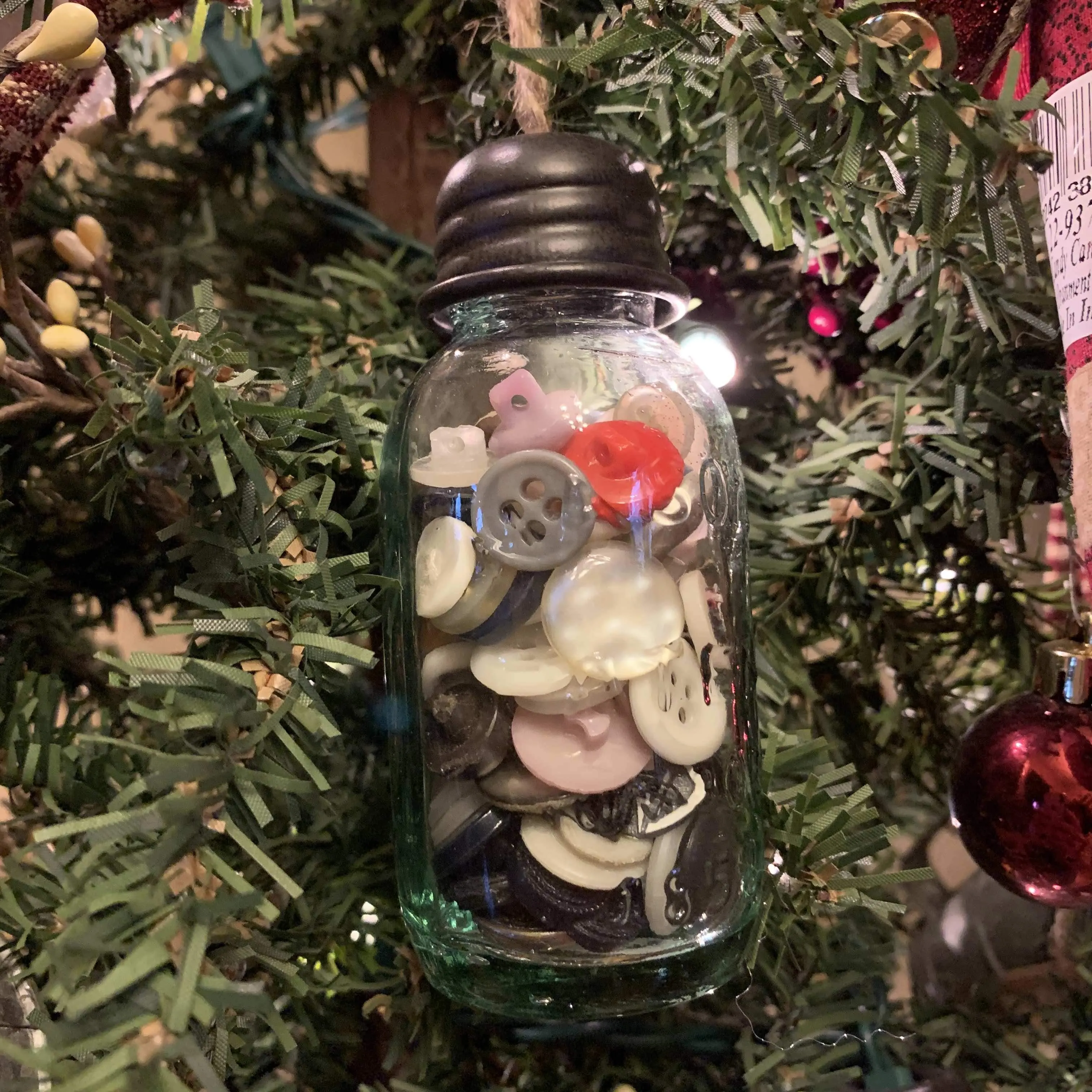 3 1/2" Hanging Mason Jar Ornament