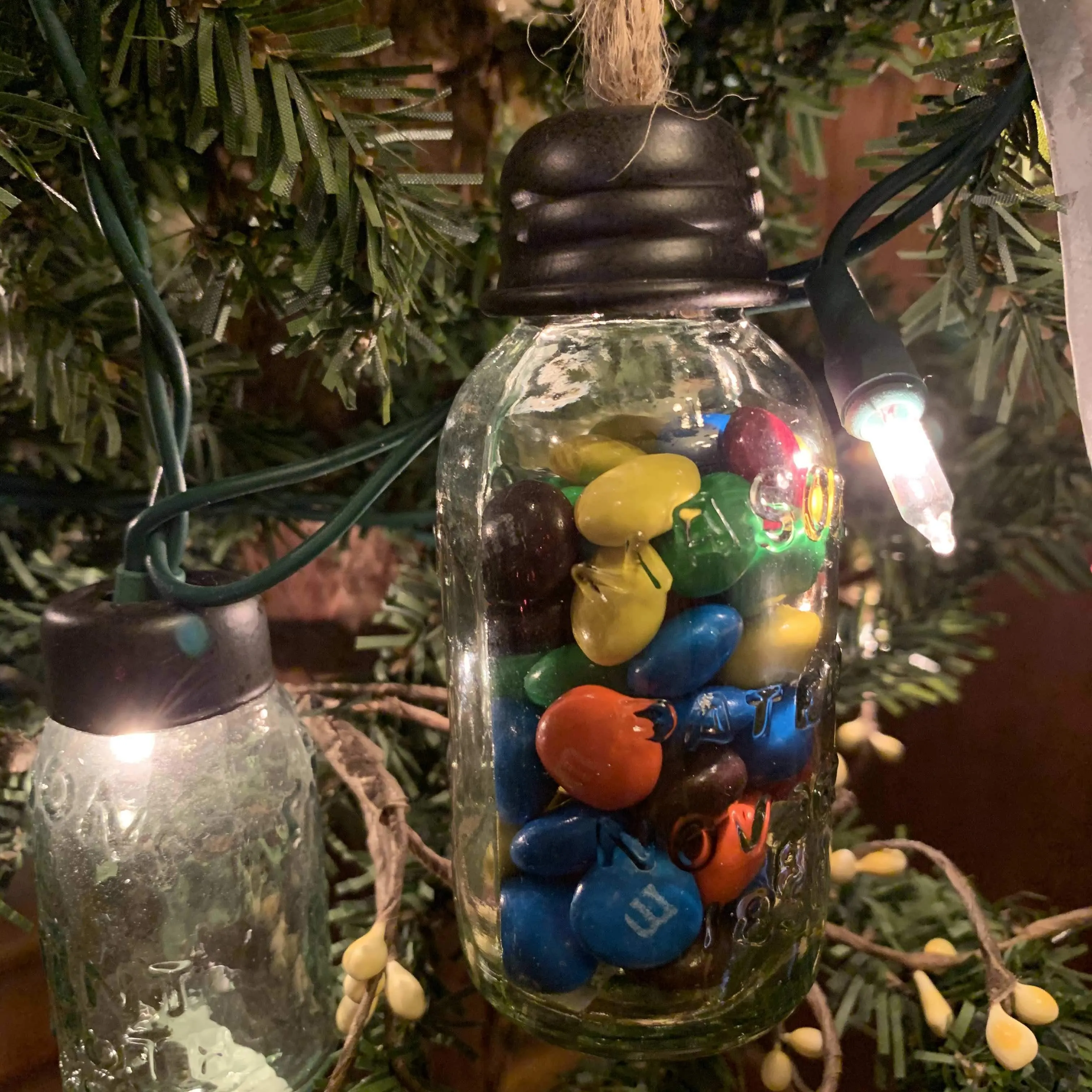 3 1/2" Hanging Mason Jar Ornament