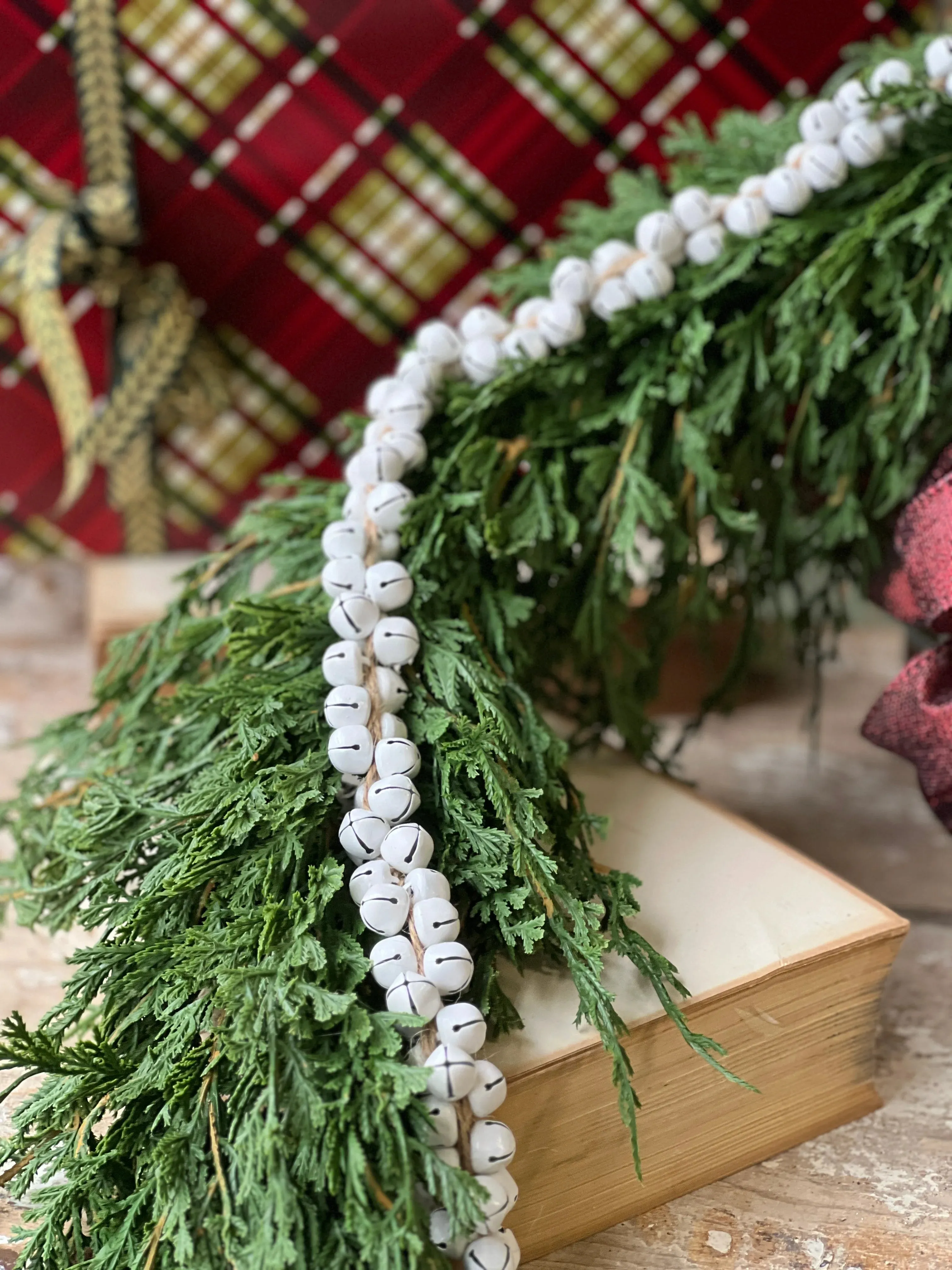 4' White Jingle All the Way Garland