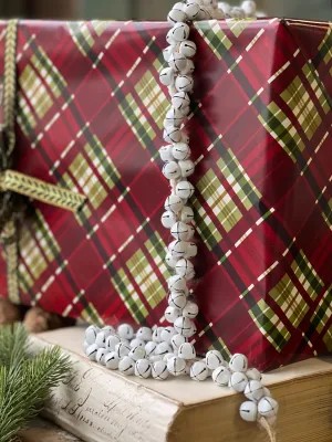 4' White Jingle All the Way Garland