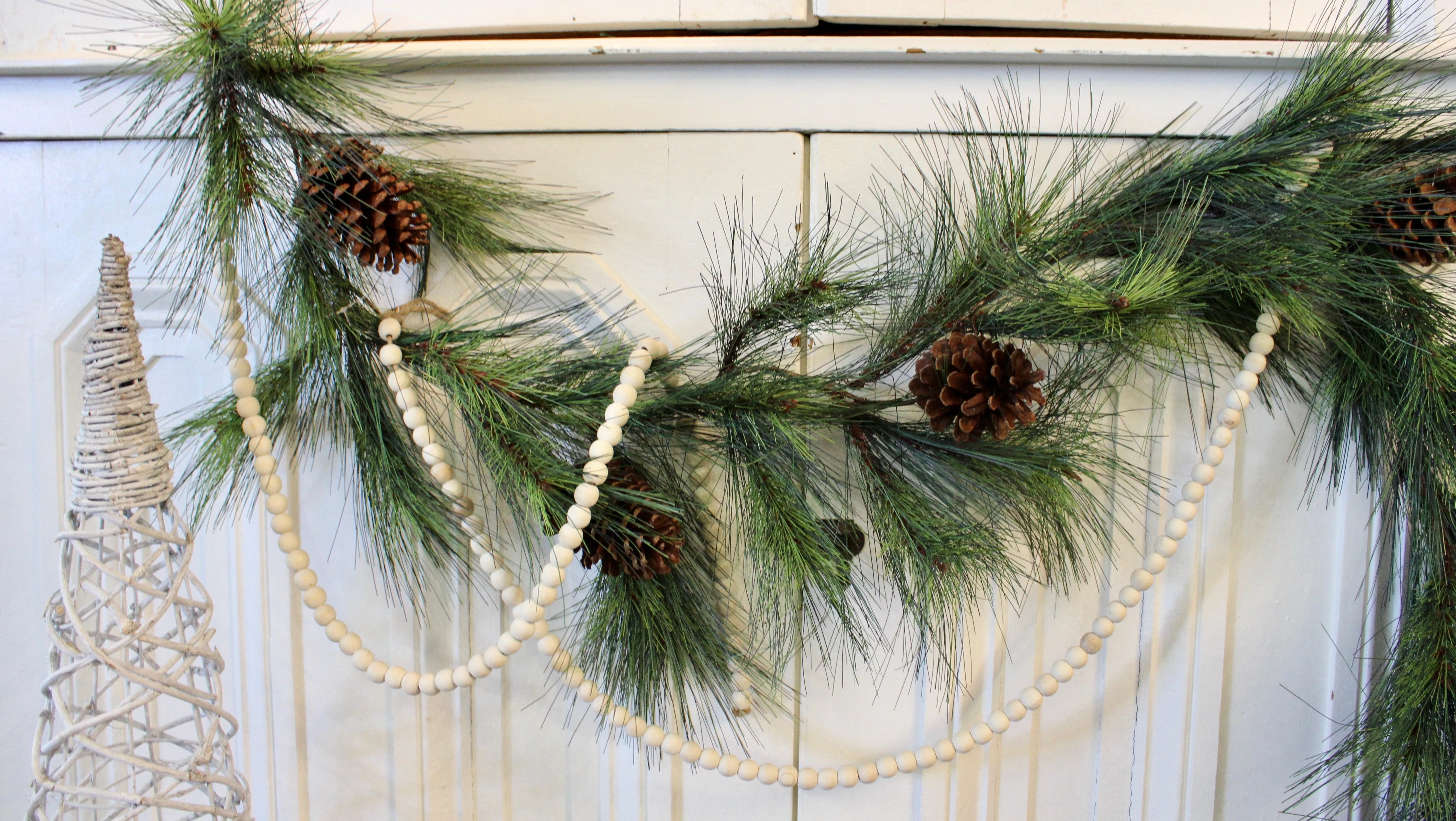 47” Wooden Bead Garland