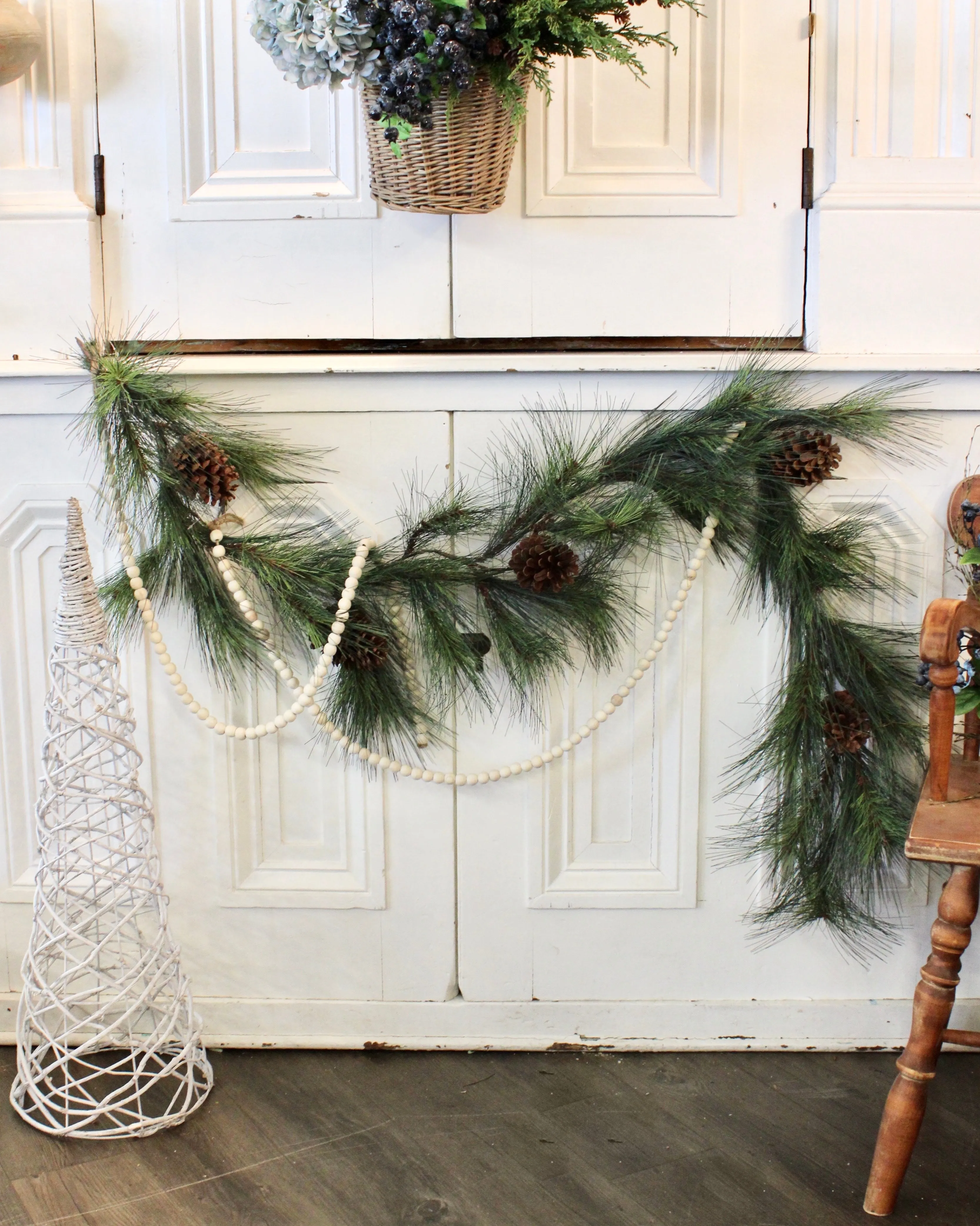 47” Wooden Bead Garland