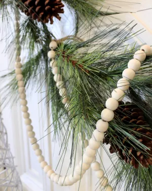 47” Wooden Bead Garland