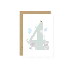 4th Birthday Card - Little Roglets