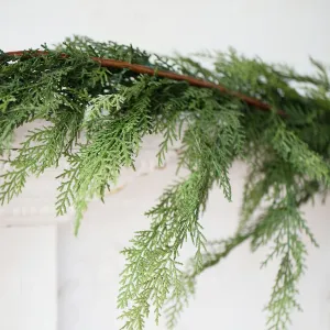 6' Faux Realistic Cedar Deluxe Garland