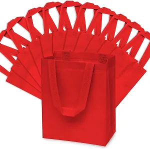 8x4x10 Small Red Heat Sealed Reusable Fabric Bags