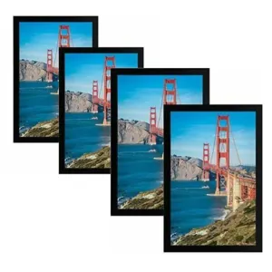 AbhiKalpya Art Studio A3 Size Photo Frame 12”x18” Inch Frame For Artwork/Painting (Black) (Set of 4) Premium*