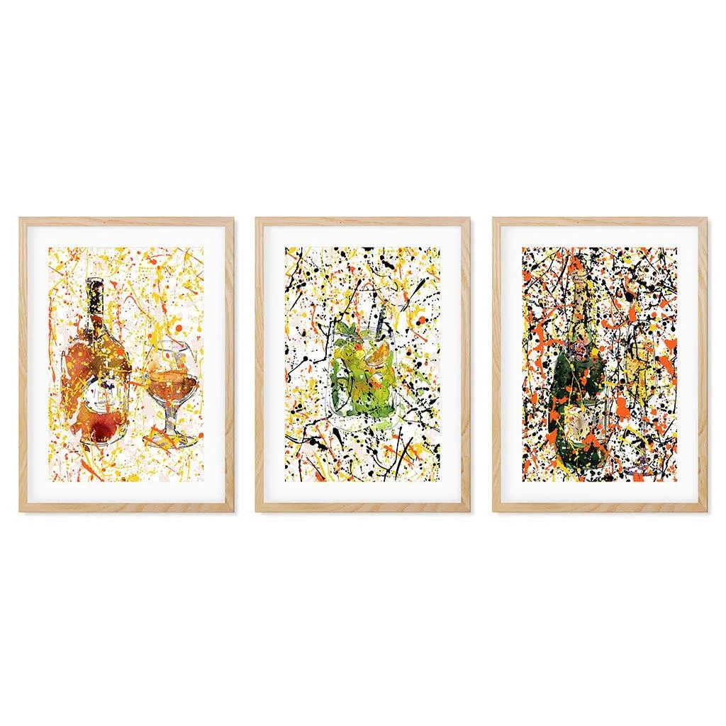 Abstract Beverage - Print Set Of 3