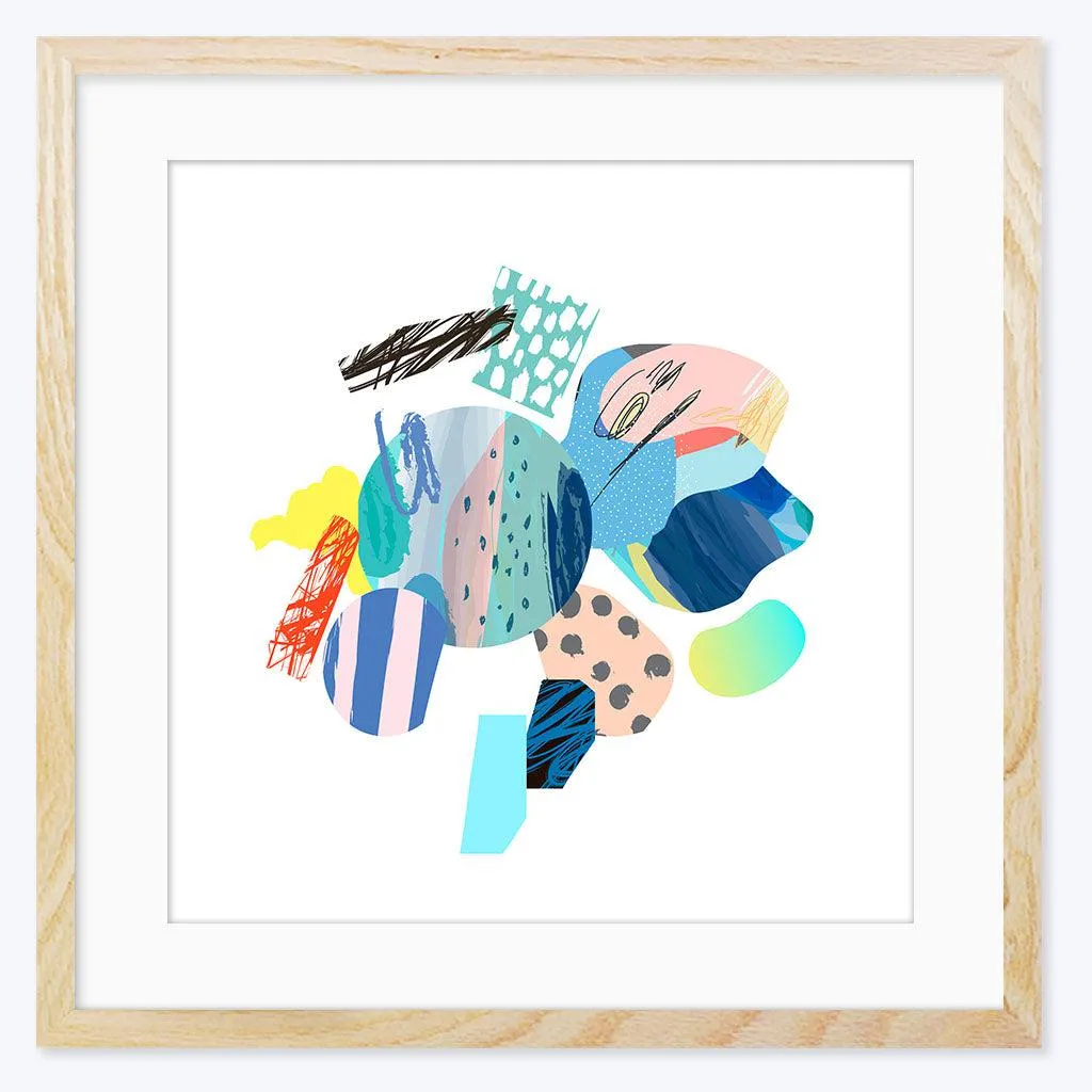 Abstract Colour Shapes Framed Print