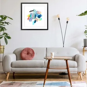 Abstract Colour Shapes Framed Print