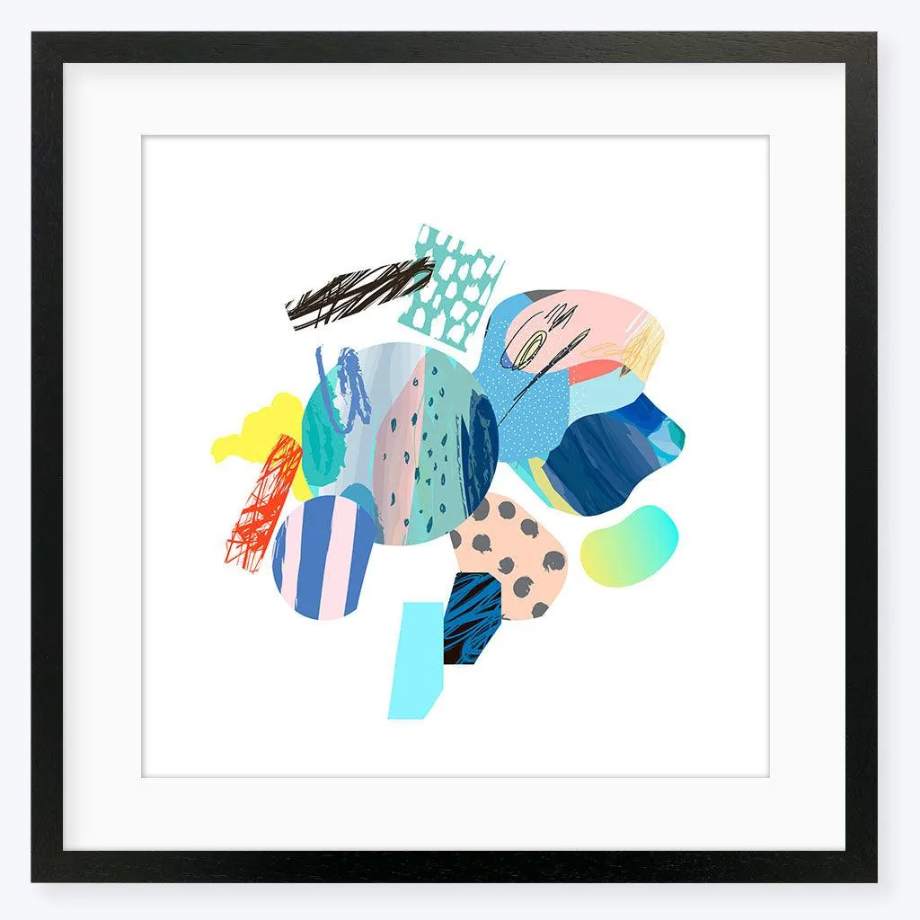 Abstract Colour Shapes Framed Print