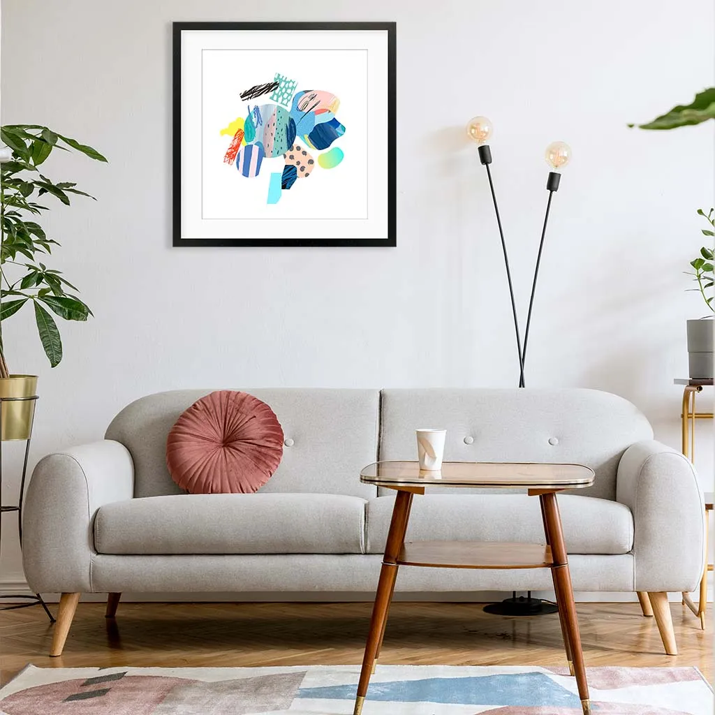 Abstract Colour Shapes Framed Print