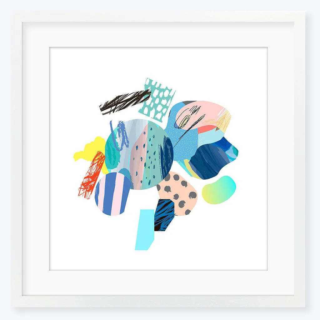 Abstract Colour Shapes Framed Print