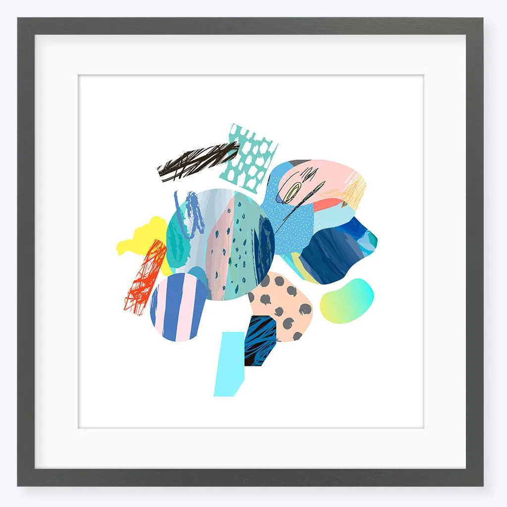 Abstract Colour Shapes Framed Print