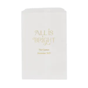 ALL IS BRIGHT FLAT POCKET STYLE GOODIE BAG