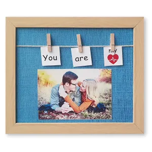 Art Street Hanging Photo Frames for Home Wall Décor Horizontal Rectangle Beige Photo Frame for Living Room Decoration, Valentine Day Gift (Size - 9.2 x 11 Inches)