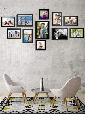 Art Street SMALL BOULEVARD Set of 11 Individual Wall Photo Frames Wall Decor ||Mix Size||6 Units 4X6,2 Units 5x5, 2 Units 6X8, 1 Unit 8x10 inches||