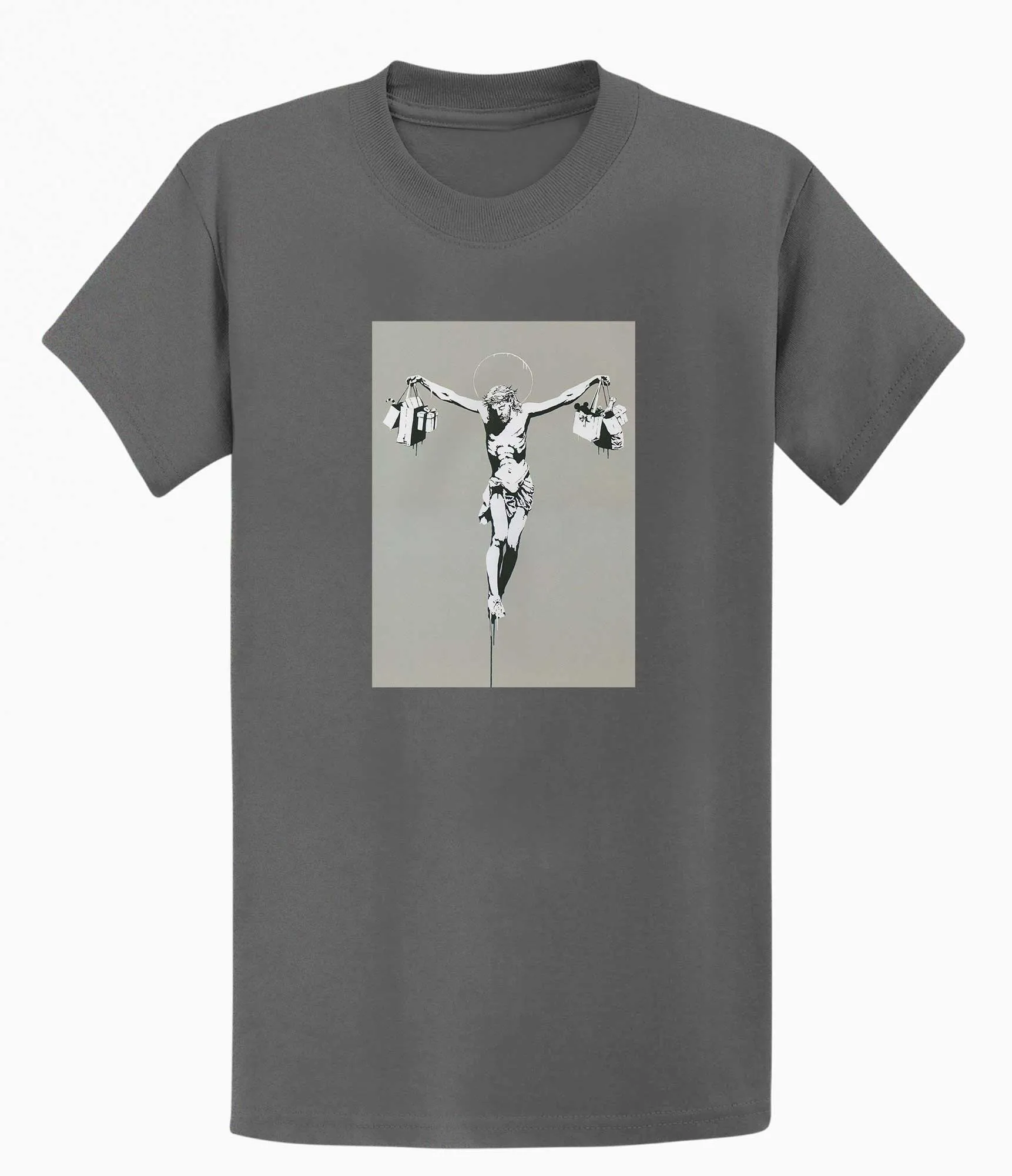 Banksy T-shirt - Jesus Shopping