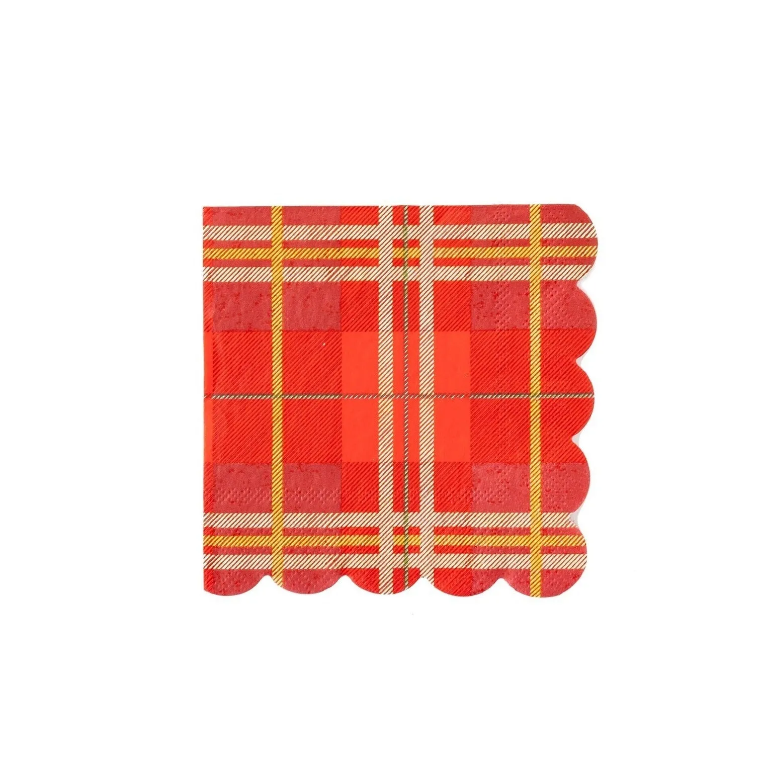 BELIEVE PLAID COCKTAIL NAPKIN