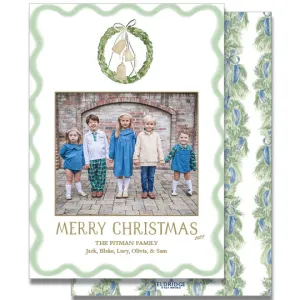 Bells Are Ringing Watercolor Border Holiday Card