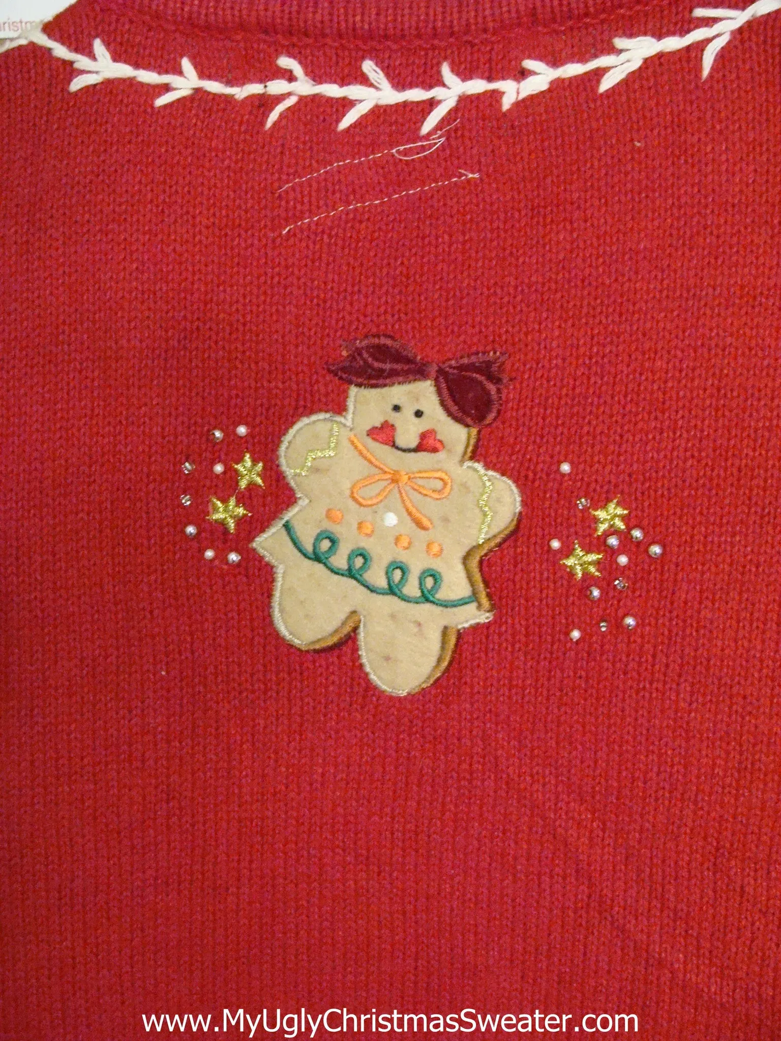 Best Gingerbread Man Light Up Ugly Xmas Sweater Vest XXL