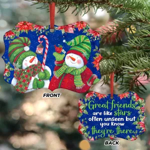 Bestie Snowman Great Friends Are Like Stars Ornament - Christmas Ornament - Ciaocustom