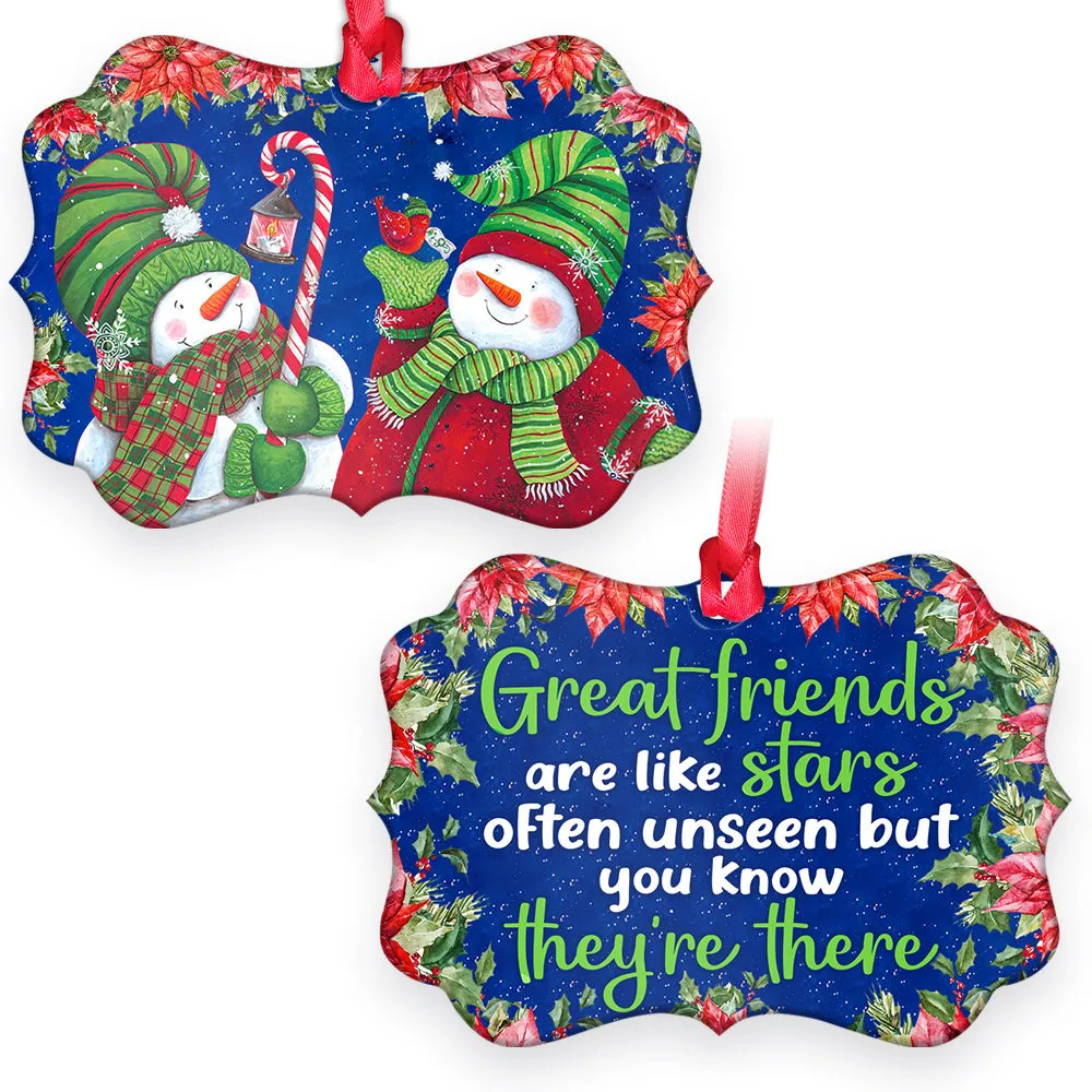 Bestie Snowman Great Friends Are Like Stars Ornament - Christmas Ornament - Ciaocustom