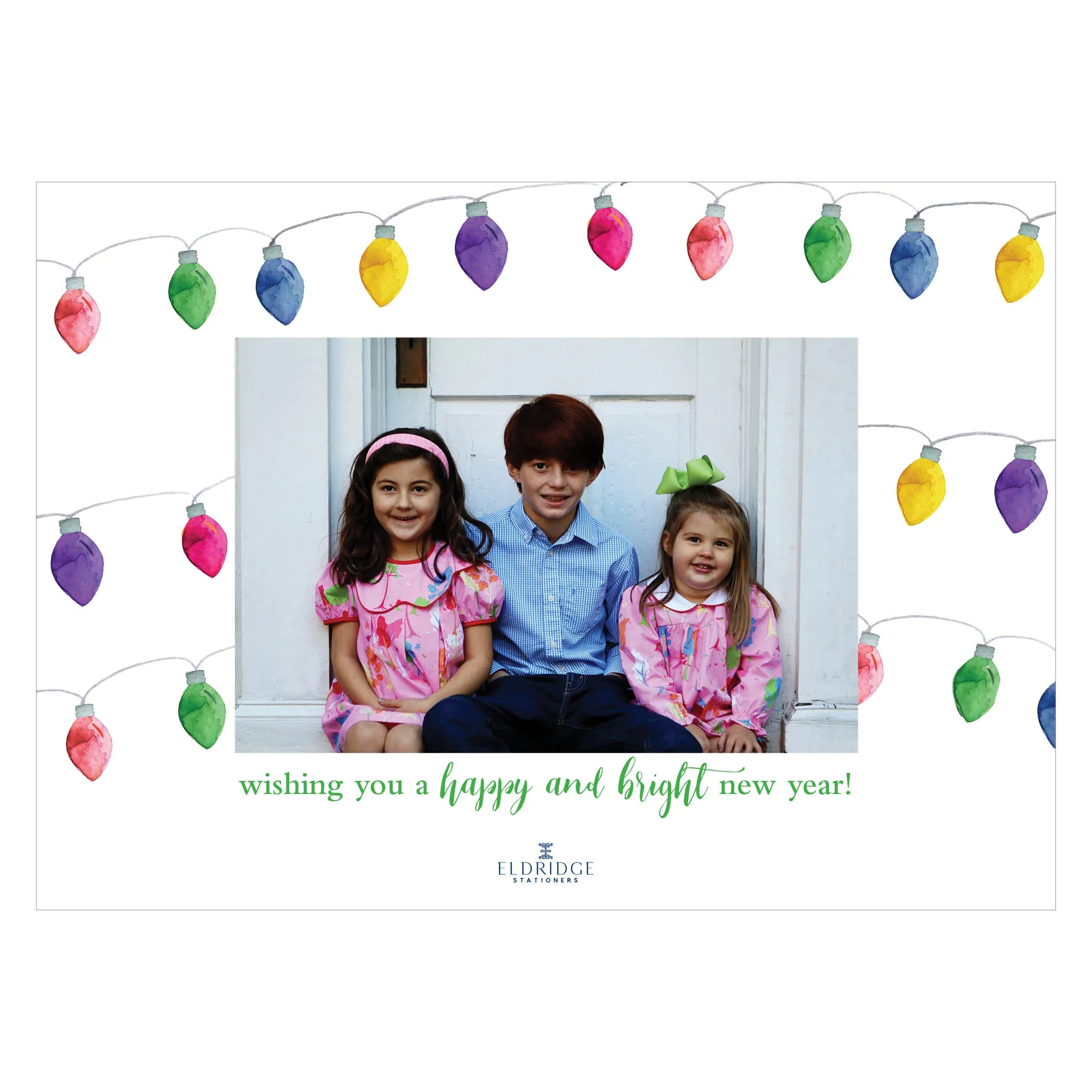 Bright Colored Lights Holiday Card