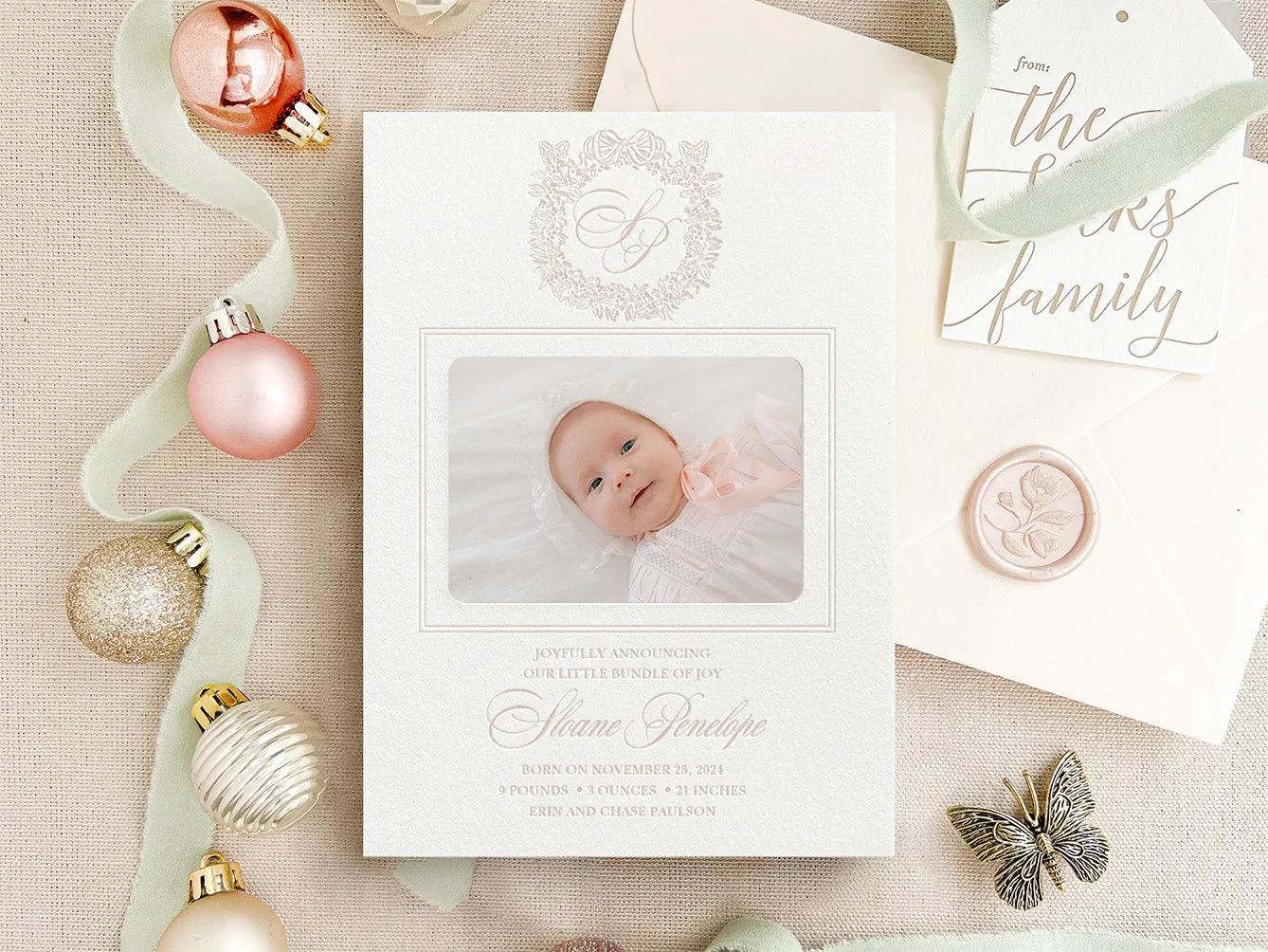 Bundle of Joy - Letterpress Holiday Cards