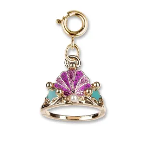 Charmit Gold Mermaid Tiara Charm - Multicolour