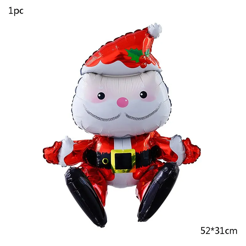 Christmas Balloons New Year Kids Toy Santa Claus Xmas Tree Foil Balloon Home Decor Inflatable Balls Party Decoration Supplies