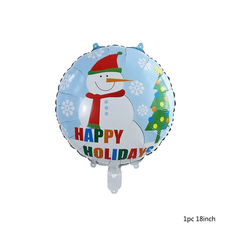 Christmas Balloons New Year Kids Toy Santa Claus Xmas Tree Foil Balloon Home Decor Inflatable Balls Party Decoration Supplies