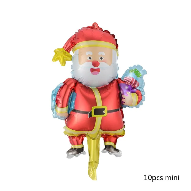 Christmas Balloons New Year Kids Toy Santa Claus Xmas Tree Foil Balloon Home Decor Inflatable Balls Party Decoration Supplies