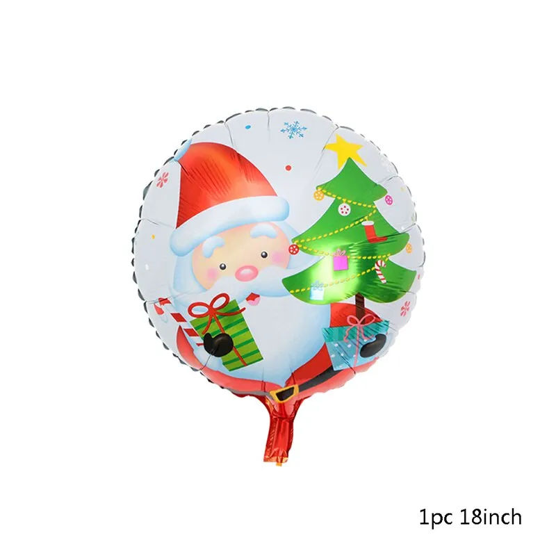 Christmas Balloons New Year Kids Toy Santa Claus Xmas Tree Foil Balloon Home Decor Inflatable Balls Party Decoration Supplies