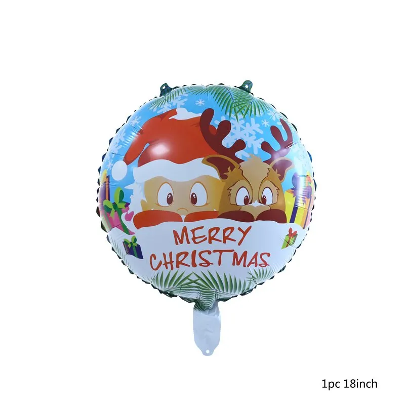 Christmas Balloons New Year Kids Toy Santa Claus Xmas Tree Foil Balloon Home Decor Inflatable Balls Party Decoration Supplies