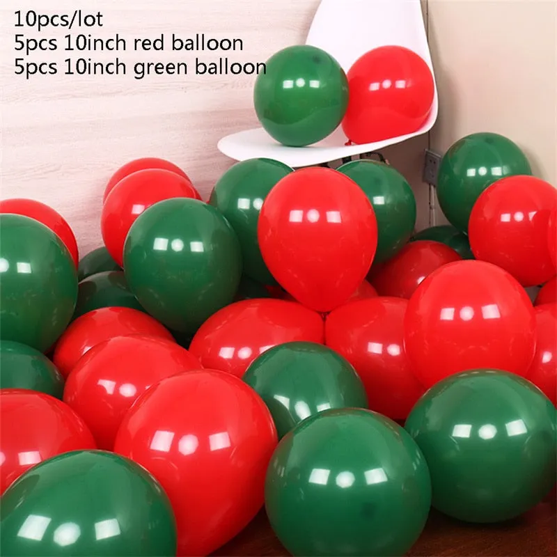 Christmas Balloons New Year Kids Toy Santa Claus Xmas Tree Foil Balloon Home Decor Inflatable Balls Party Decoration Supplies