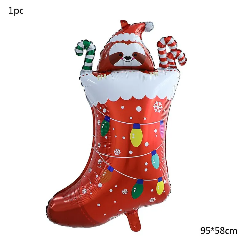 Christmas Balloons New Year Kids Toy Santa Claus Xmas Tree Foil Balloon Home Decor Inflatable Balls Party Decoration Supplies