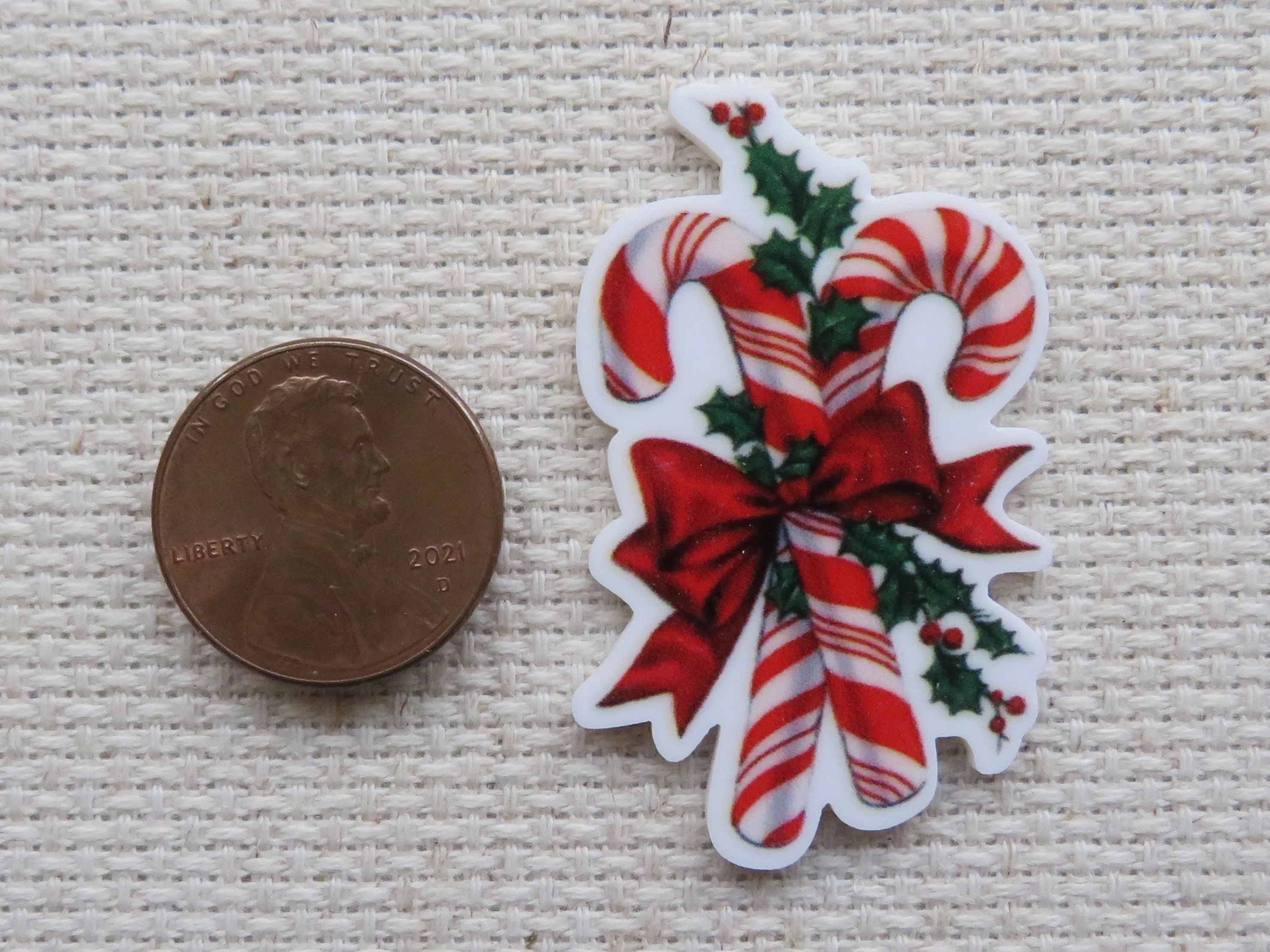 Christmas Candy Canes Needle Minder, Cover Minder, Magnet