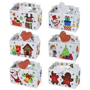 Christmas carry handle cookie  DIY  colour in Box x 12 pcs