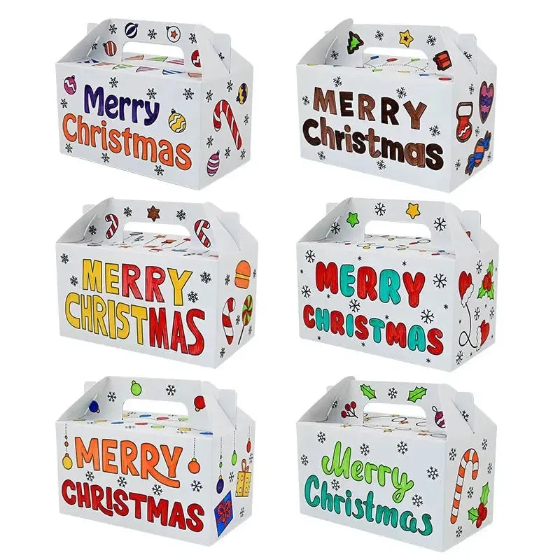 Christmas carry handle cookie  DIY  colour in Box x 12 pcs