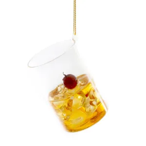 CHRISTMAS COCKTAIL GLASS ORNAMENT BY CODY FOSTER