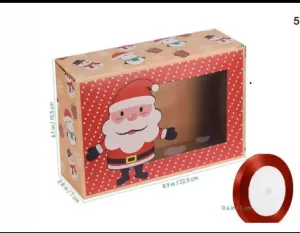 Christmas Cup Cake Candy Red & Green Cookie Gift Box x 48 pcs