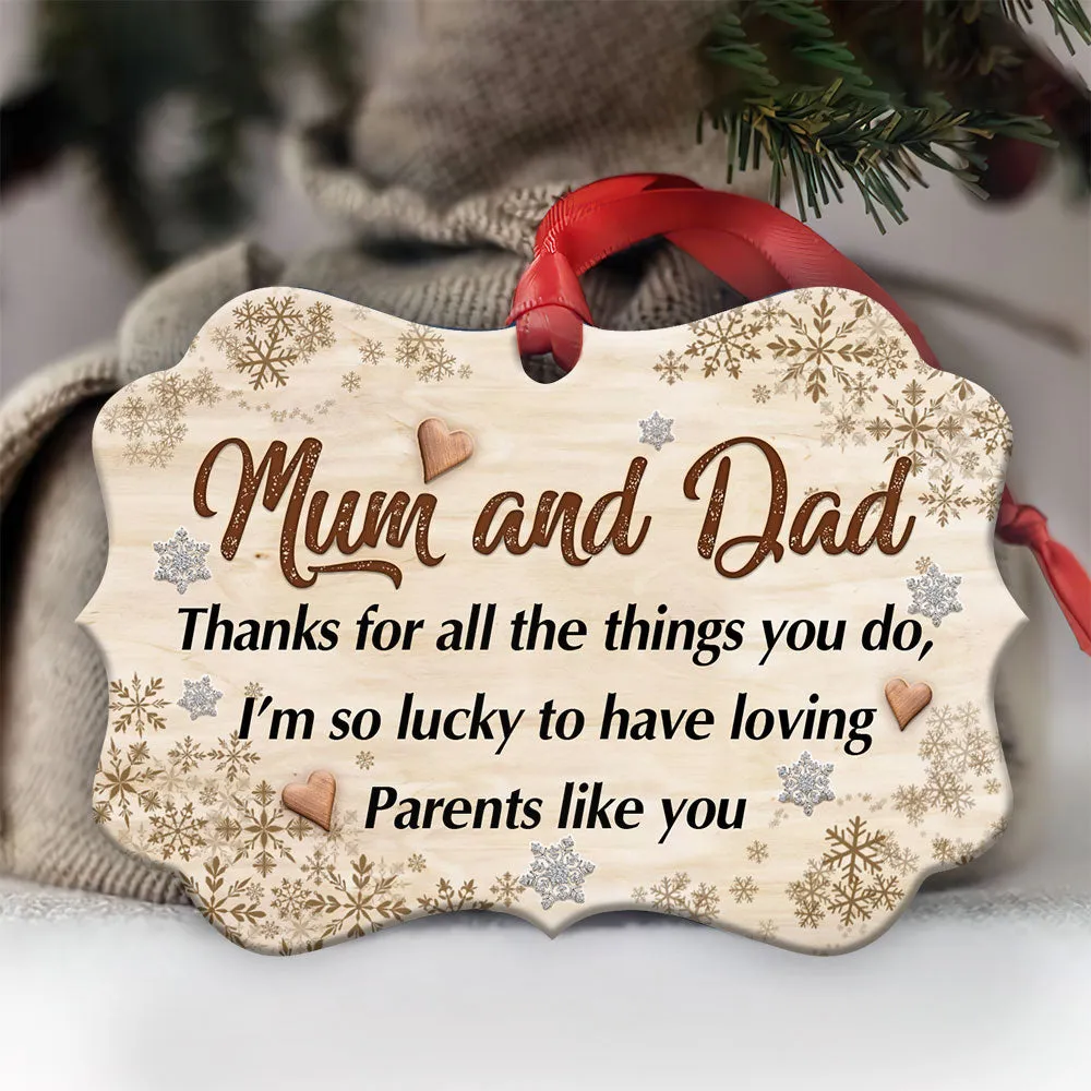 Christmas Gift Mum And Dad Ornament - Christmas Ornament - Ciaocustom