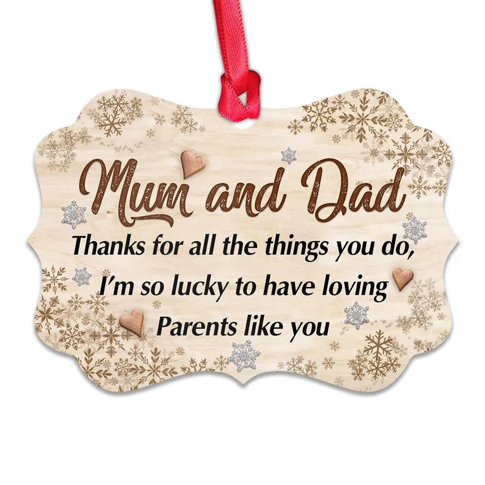 Christmas Gift Mum And Dad Ornament - Christmas Ornament - Ciaocustom