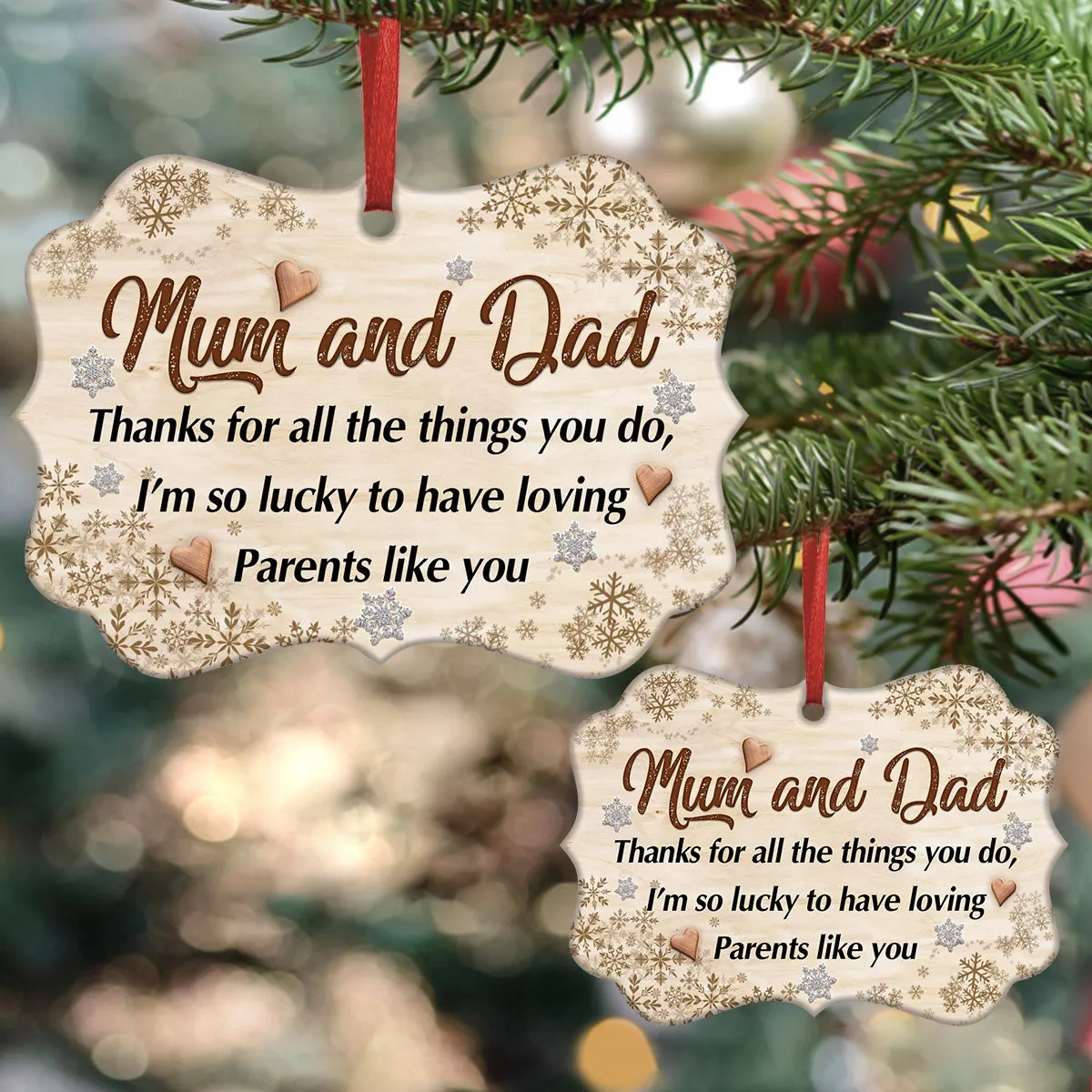 Christmas Gift Mum And Dad Ornament - Christmas Ornament - Ciaocustom