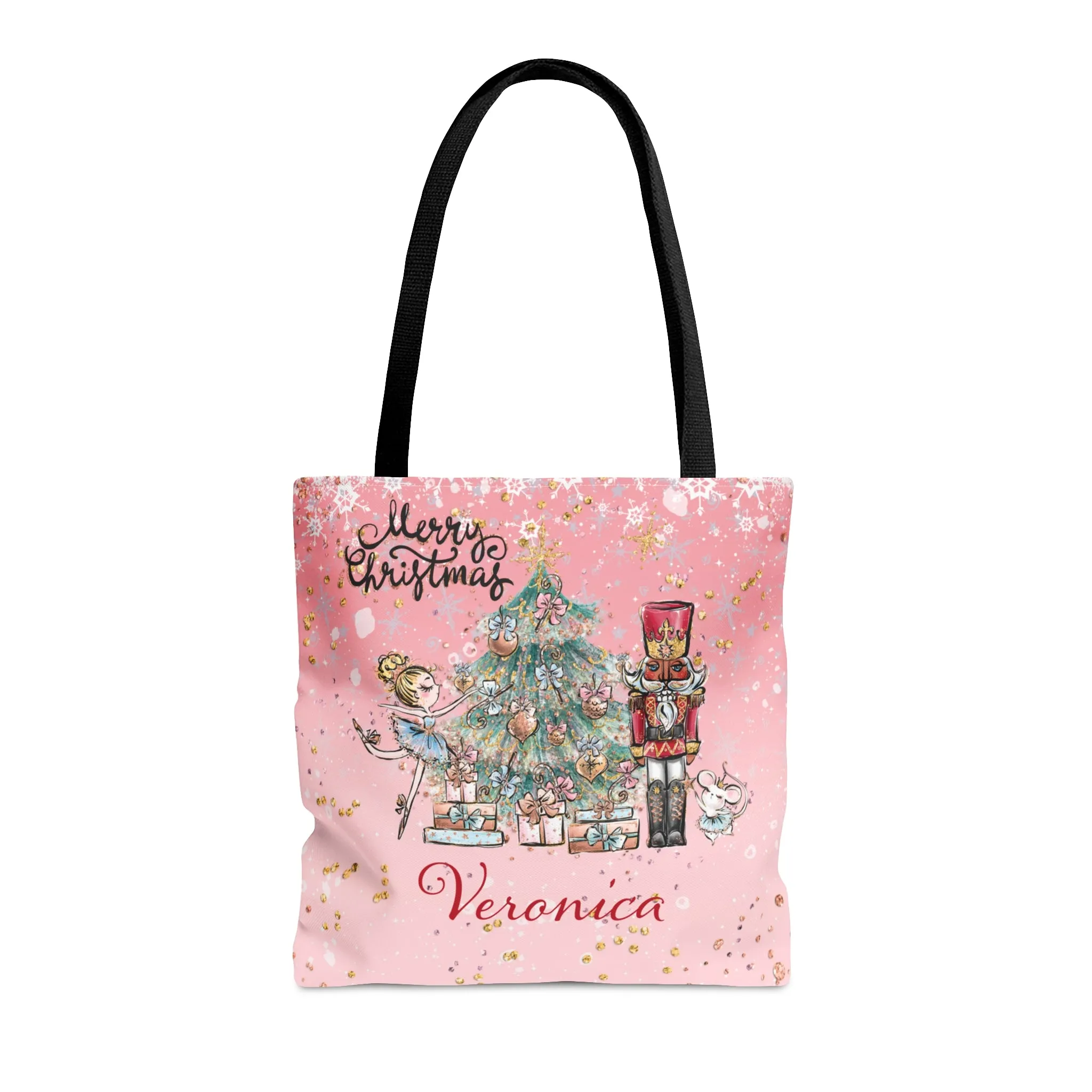 Christmas Nutcracker, Fairy and Christmas Tree Tote Bag