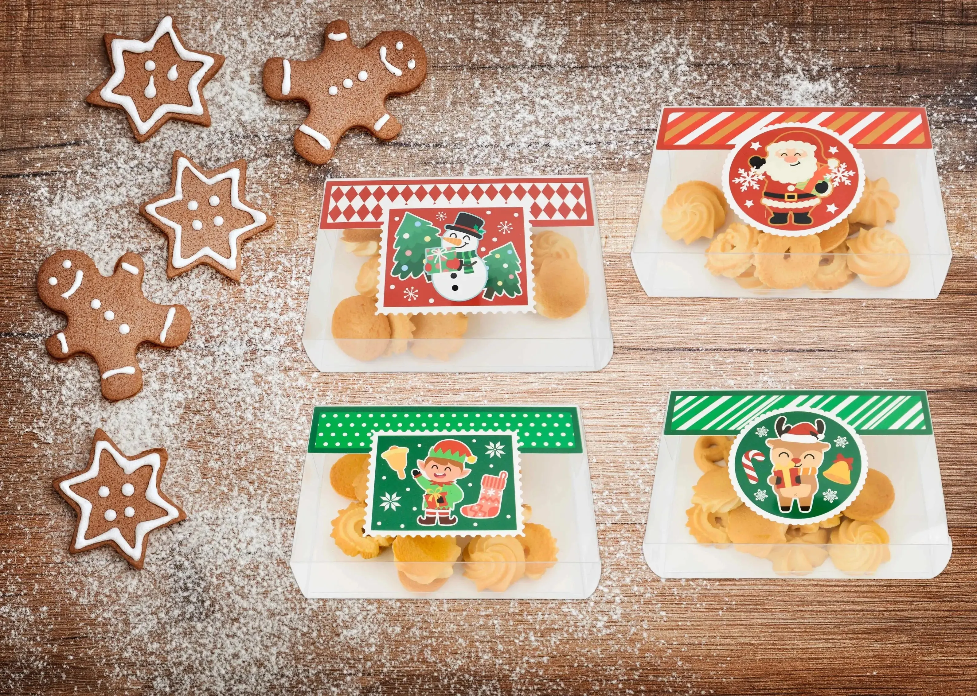 Christmas PVC cookie Box x 12 pcs