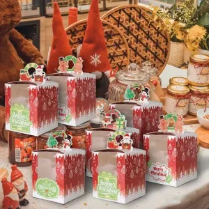 Christmas Red with clear window cookie Box x 12 pcs